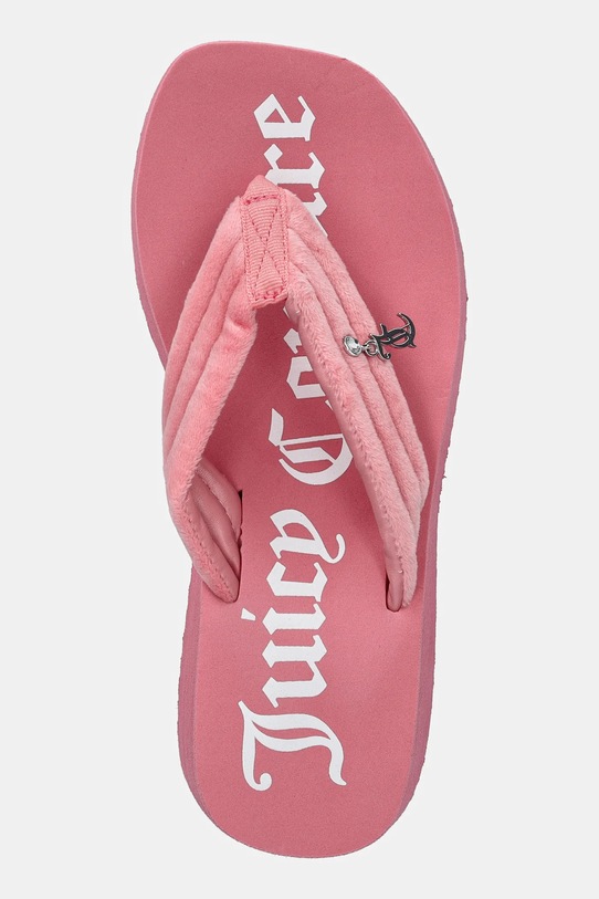Шлепки Whitney Velour Y2K на платформе Juicy Couture, розовый — фото 4