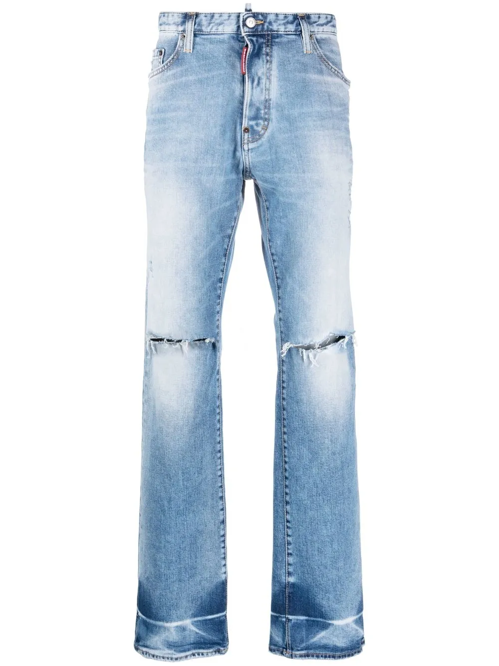 

Прямые джинсы с прорезями DSQUARED2, синий