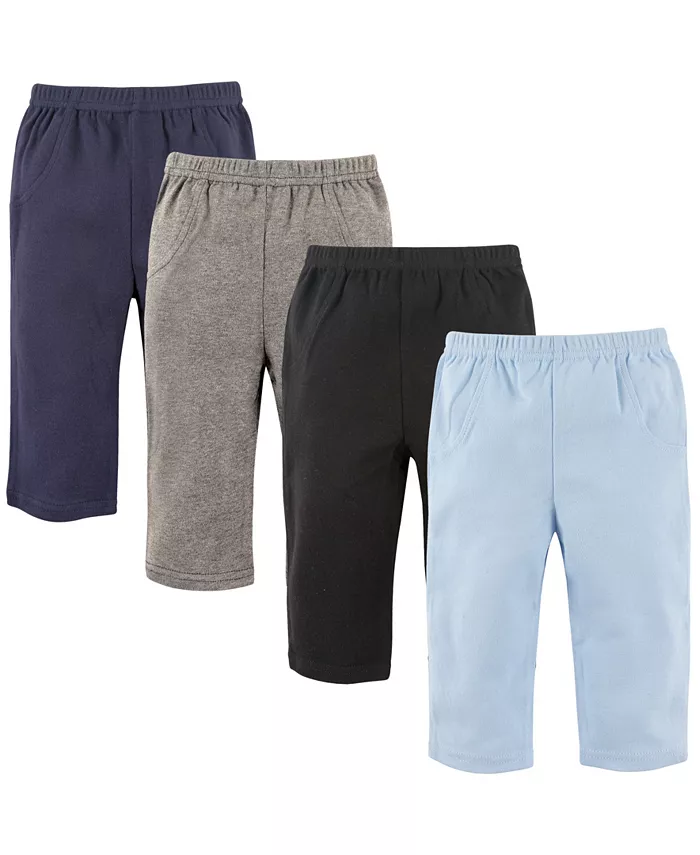 

Брюки для мальчиков Baby Boys Cotton Pants 4pk Solid, 3-6 месяцев Luvable Friends, синий