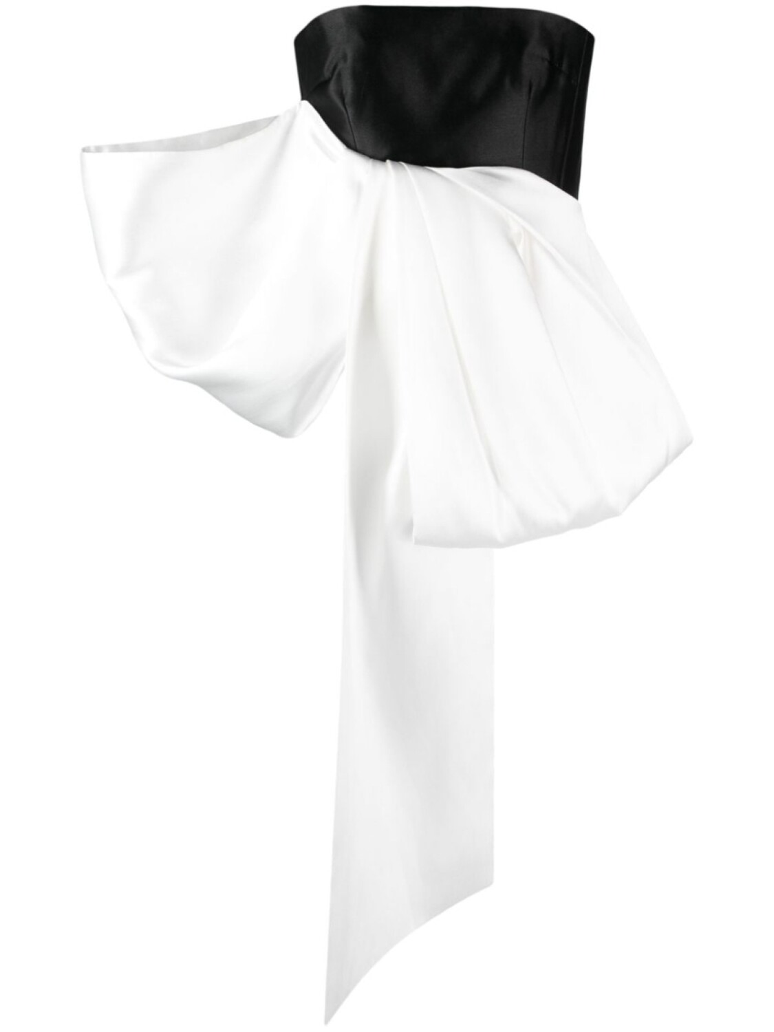 

Solace London Nadina bow-embellished satin top, черный