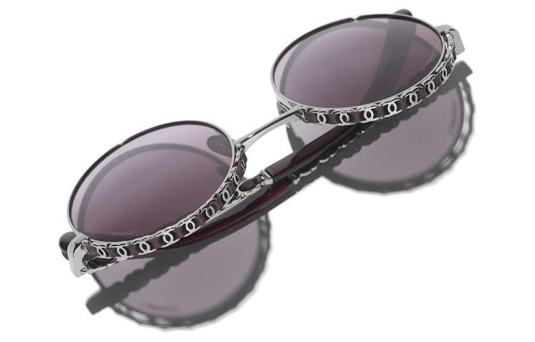 Солнцезащитные очки Unisex Red, Dark Silver CHANEL — фото 3