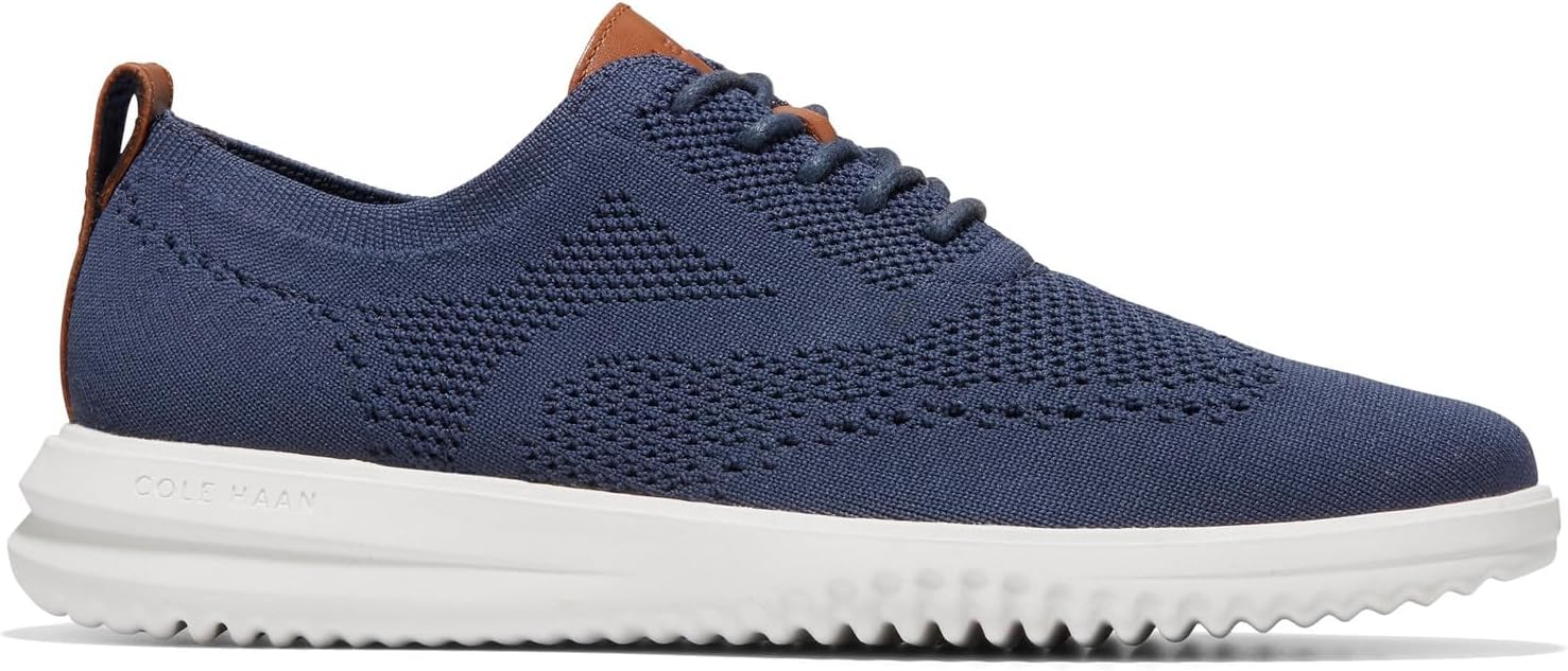 Мужские оксфорды Cole Haan Grand Stitchlite с крыловидным носком, синий — фото 2