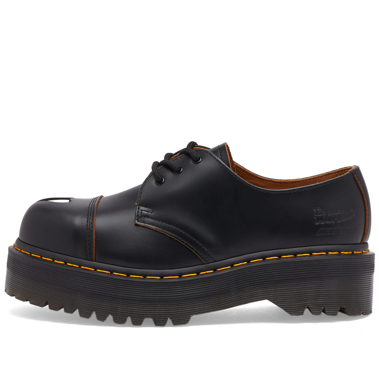 

Туфли Dr. Martens X Mademe 1461 Quad, цвет Black Vintage Smooth
