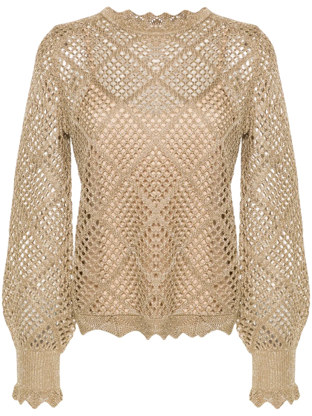 

Джемпер рыхлой вязки TWINSET, золотой