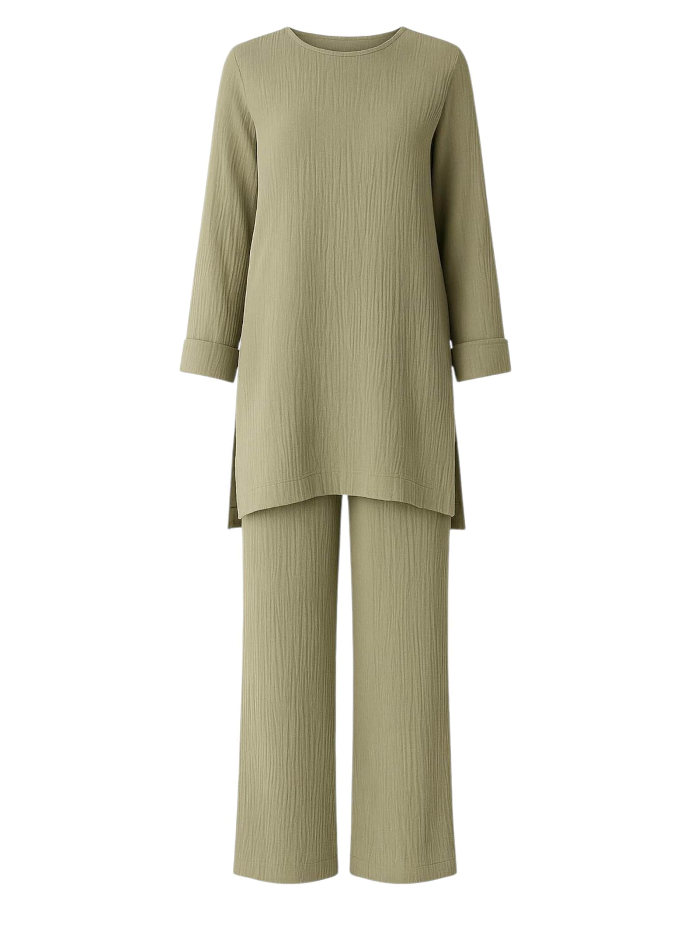 

WENOR Домашняя одежда 'Ayda Modest' в оливковом цвете