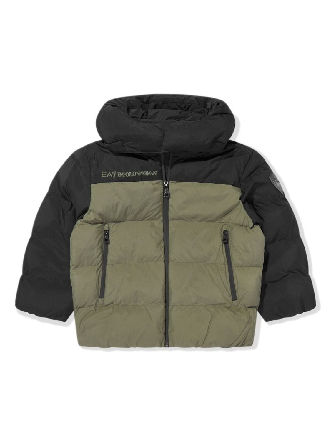 

Куртка с капюшоном и нашивкой-логотипом Emporio Armani Kids, зеленый