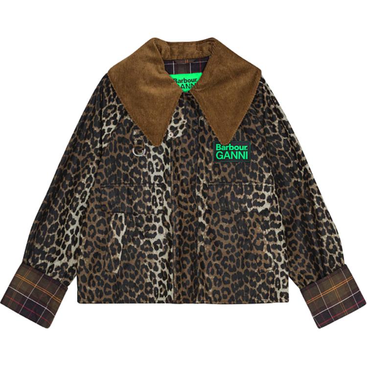 

GANNI Женская куртка Barbour XX Barbour Co-brand с леопардовым принтом