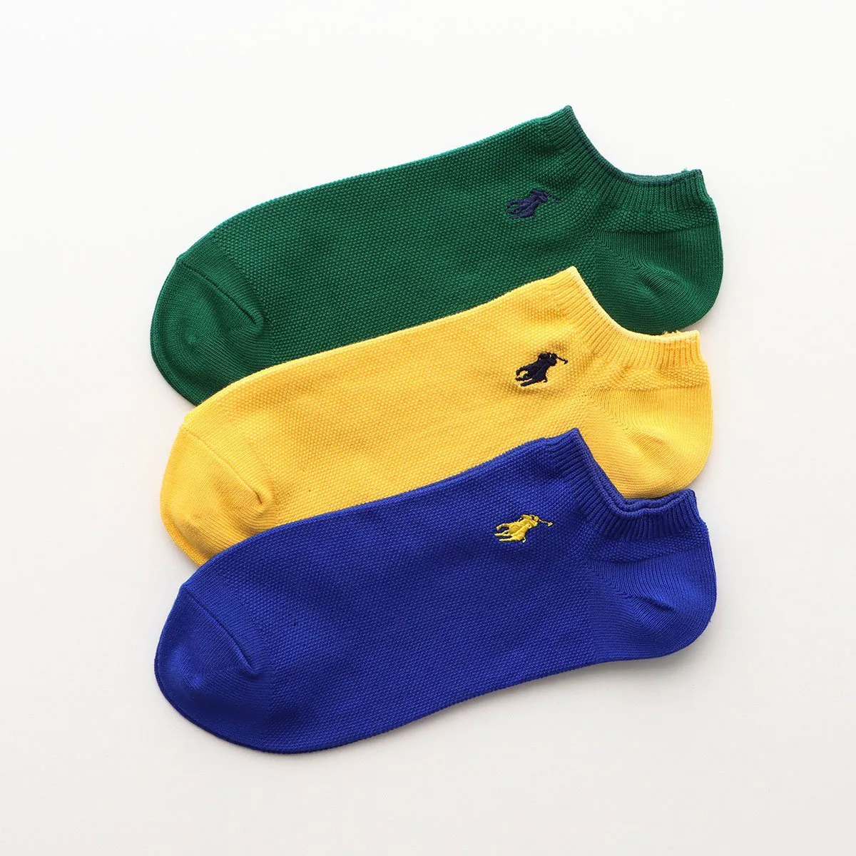 [Набор из 3] Носки пике длиной до колена Polo Ralph Lauren, 03. Yellow, Green, Blue