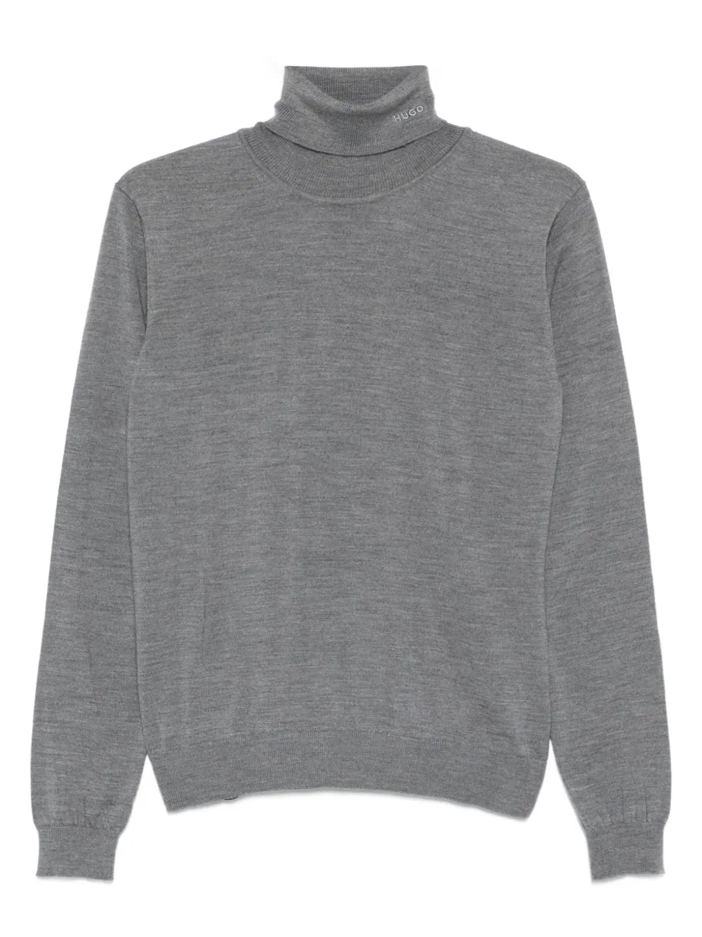 

Шерстяной свитер с высоким воротником HUGO, серый