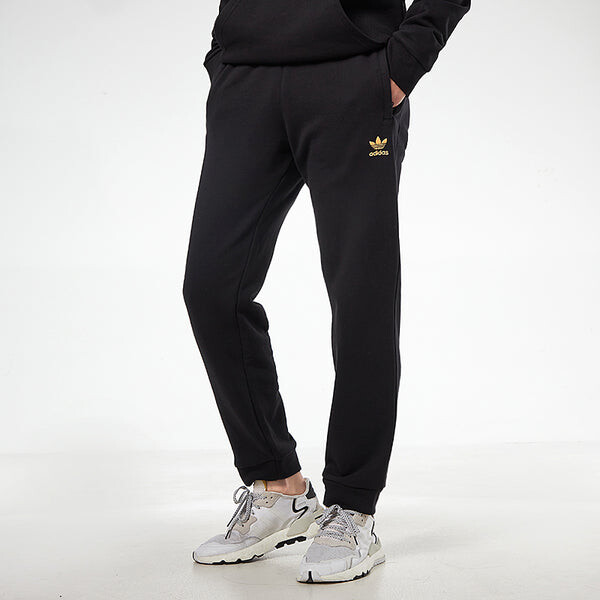 Спортивные штаны adidas originals Trefoil Pant Casual Bundle Feet Long Knit Sports Pants Black, черный — фото 3