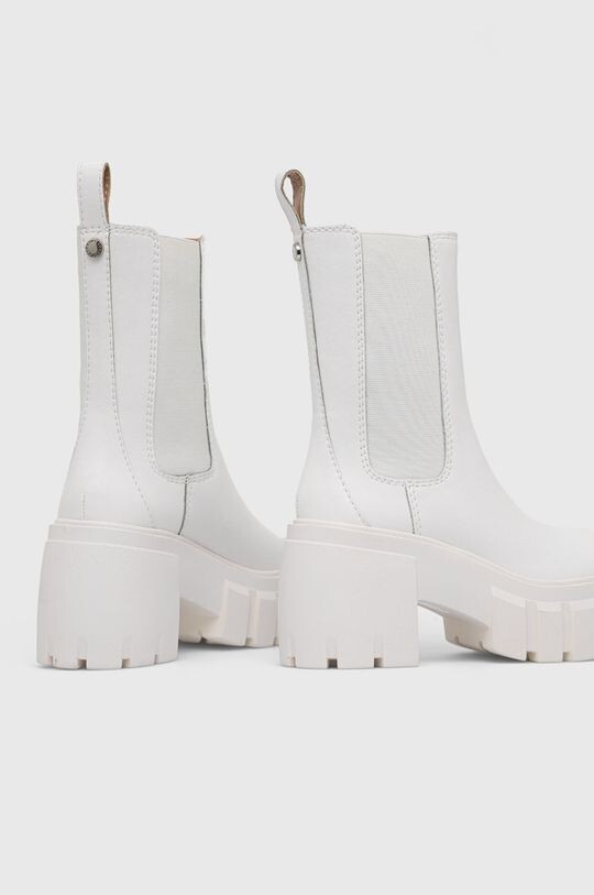 Женские ботинки челси Steve Madden из натуральной кожи, белый — фото 3