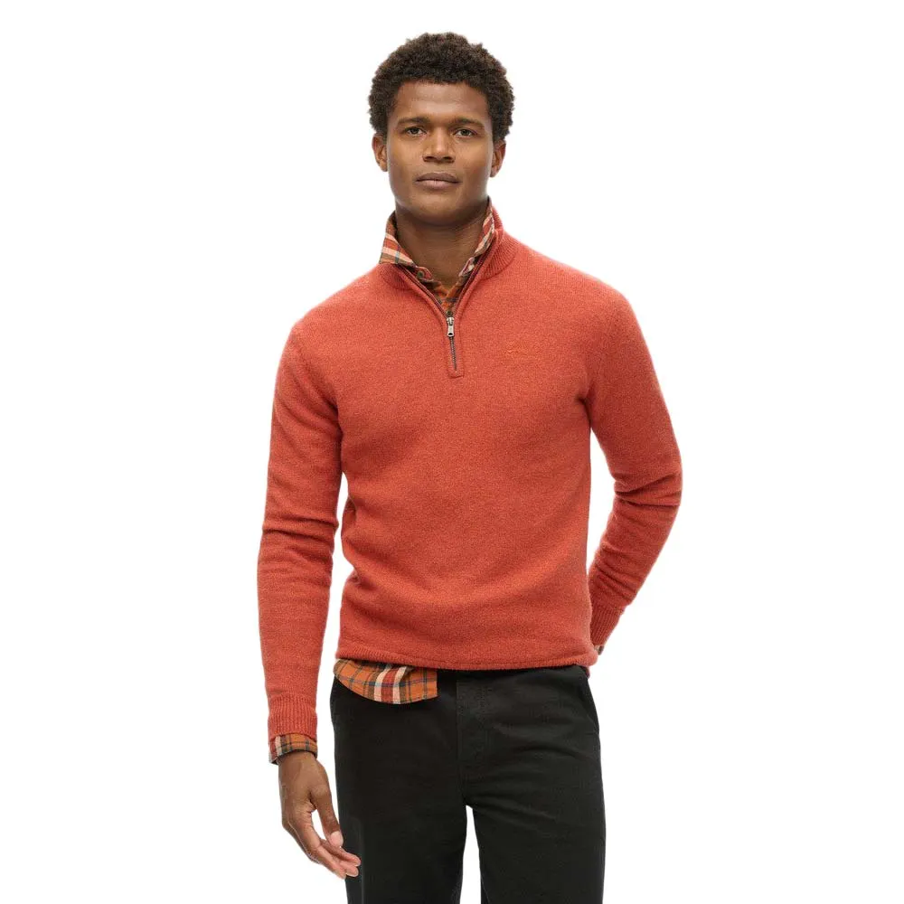 

Свитер Superdry Essential Embroidered half zip, оранжевый