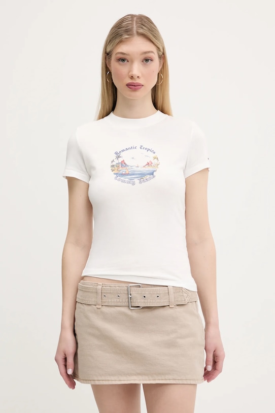 

Хлопковая футболка Tommy Jeans, белый
