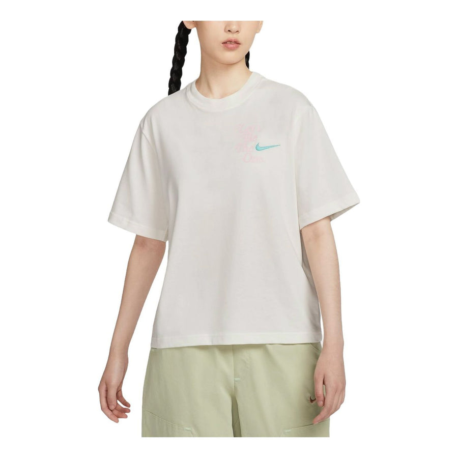 

Футболка (WMNS) Nike Sportswear Boxy T-Shirt Asia Sizing 'Sail', бежевый