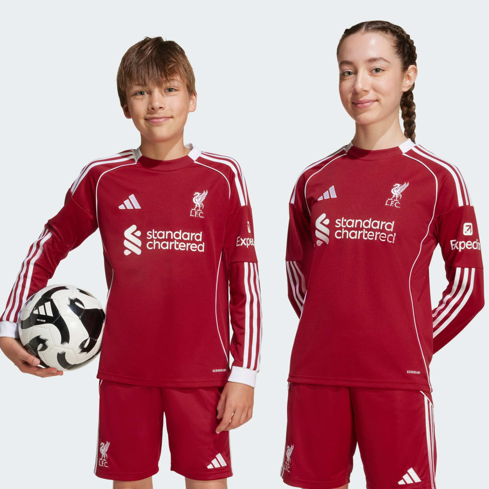 

Джерси Adidas Liverpool FC 25/26 Long Sleeve Home Jersey Kids, цвет Strawberry Red