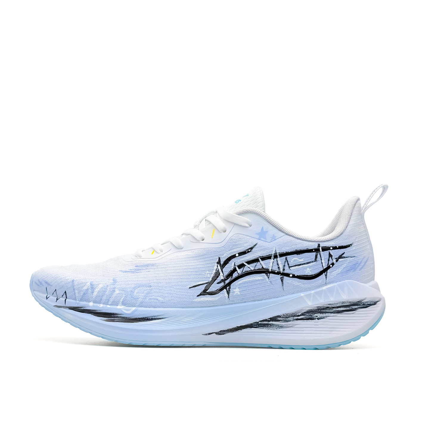 

Wuyue амортизирующий нескользящий дышащий низкий LINING, белый синий