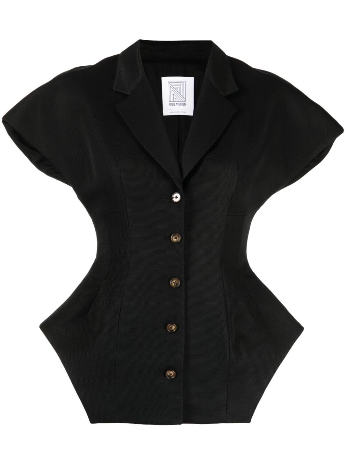 

Топ Hippy с короткими рукавами Rosie Assoulin, черный