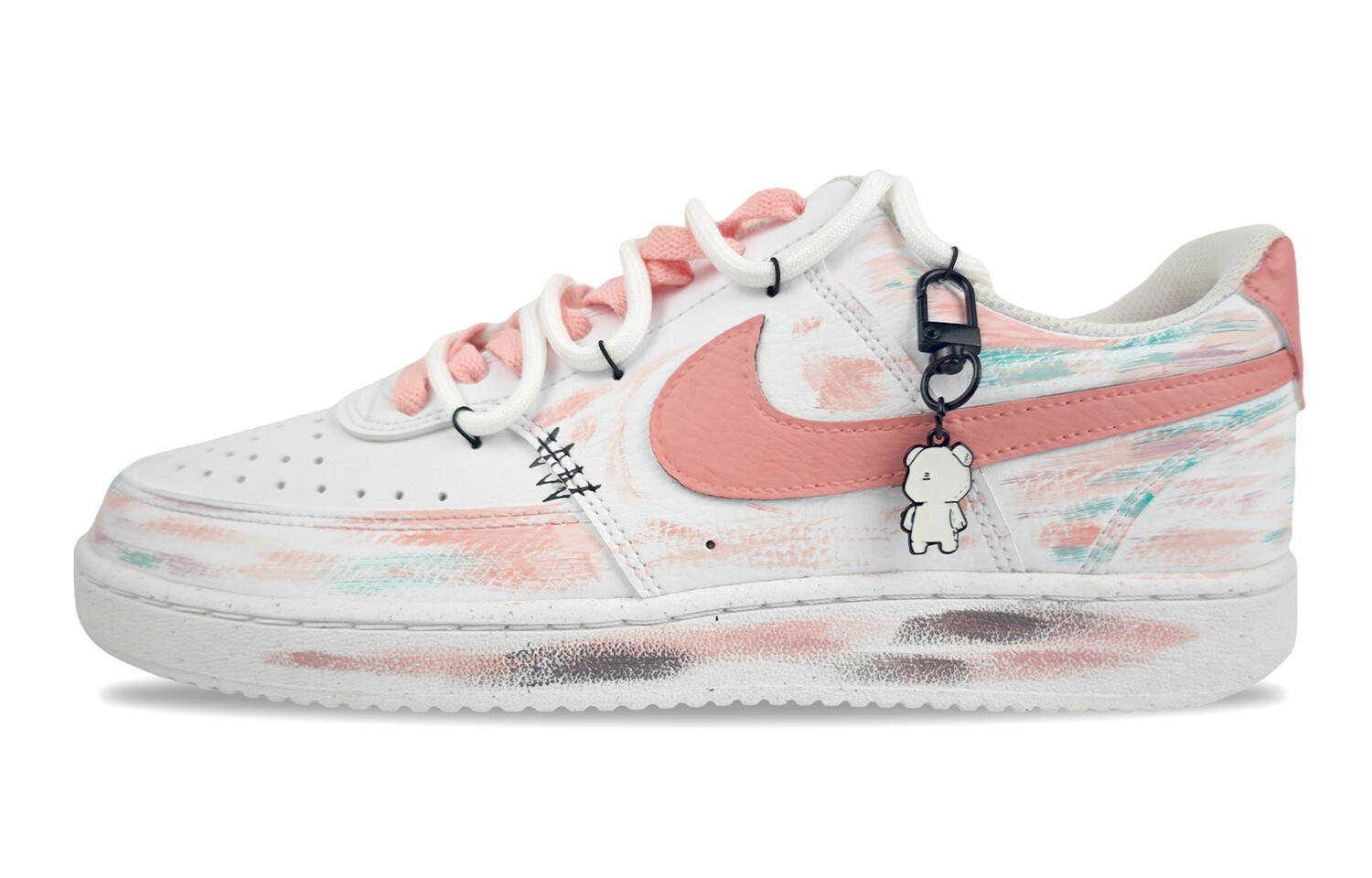 

Кроссовки Nike Court Vision 1 Skateboarding Shoes Men Low-top Pink/white, розовый