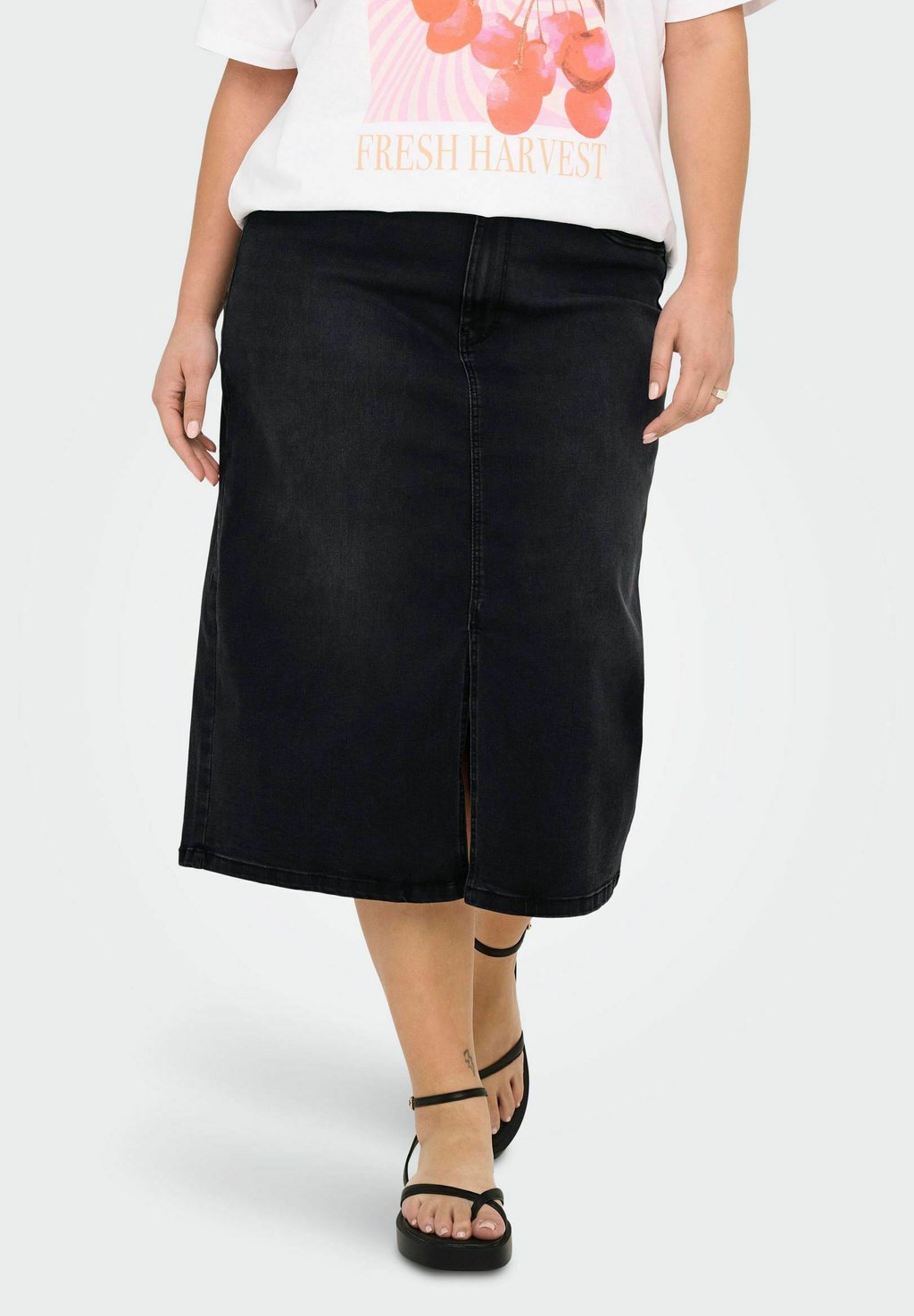 

Джинсовая юбка CARROSE ONLY Carmakoma, цвет Washed Black