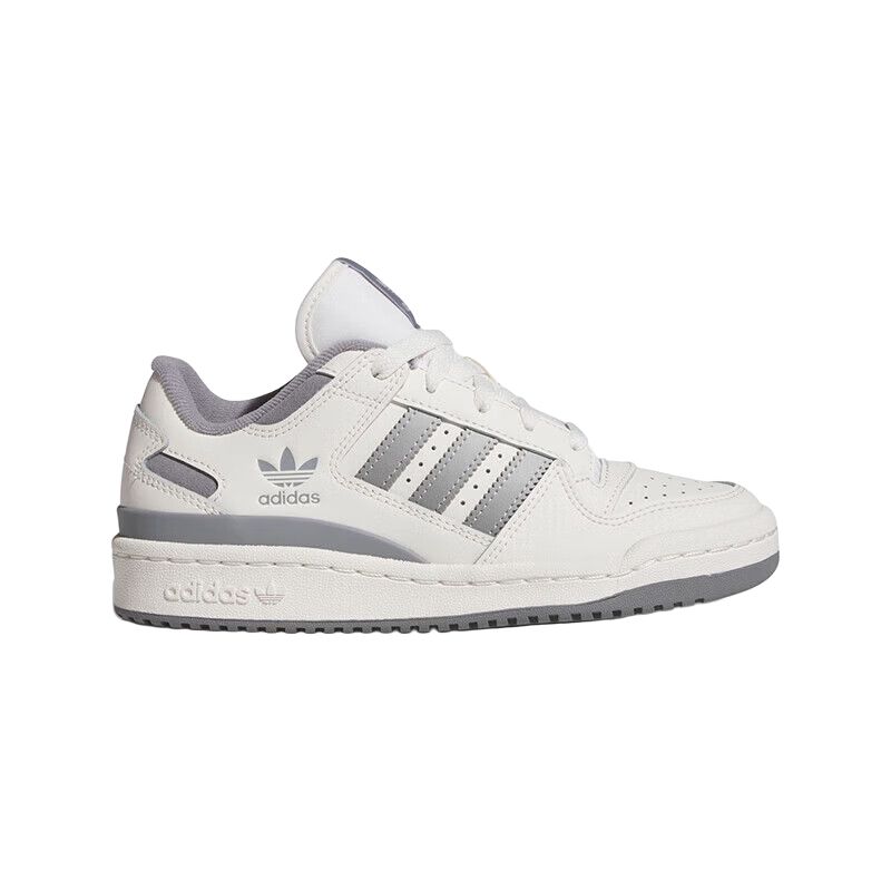 Детские низкие кроссовки для скейтбординга FORUM Adidas Originals, белый/серый — фото 2