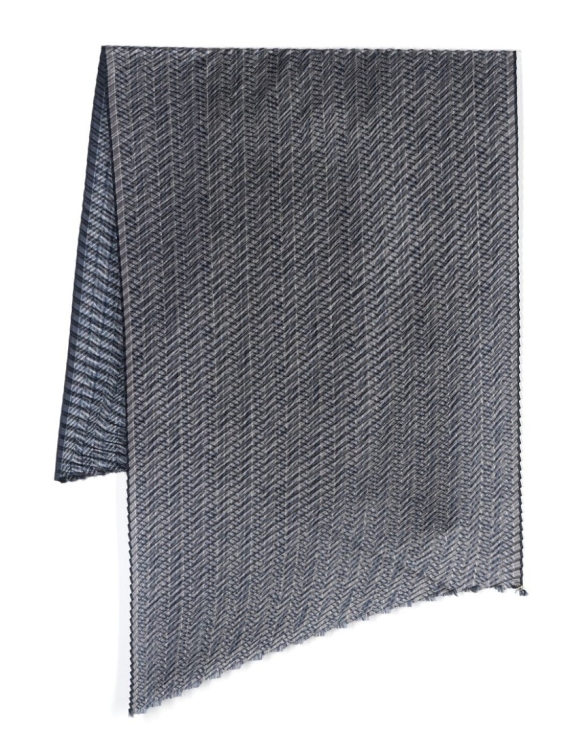 

Giorgio Armani шарф с эффектом плиссе, серый