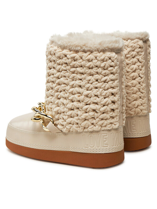 Зимние ботинки LOVE MOSCHINO Botas de nieve JA24322G0LISI120, бежевый — фото 4
