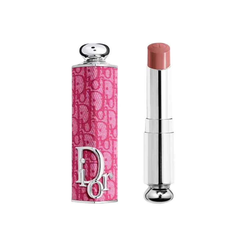 DIOR Блеск для губ Enchanting Lipstick Classic Fuchsia Print Edition, Two-Piece Set: Classic Fuchsia Print Lipstick Case+Allure Lipstick Refill #428 DIORACT Raw Coconut Milk Brown