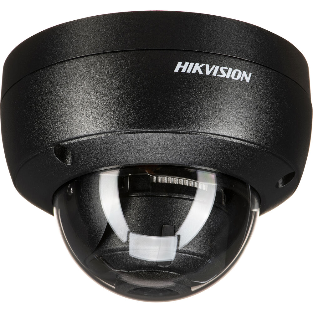 

Уличная сетевая купольная камера Hikvision AcuSense PCI-D18F2SB 8 МП с ночным видением и объективом 2,8 мм (черная)