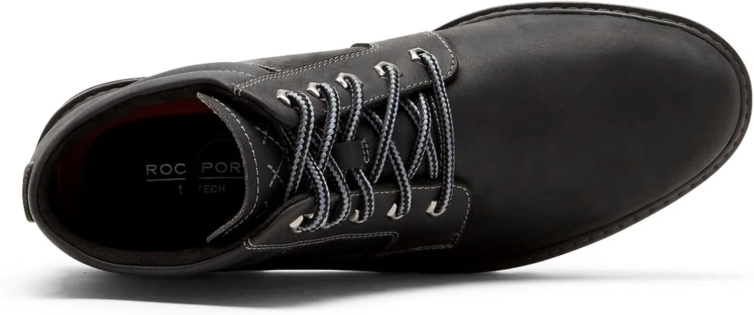 Мужские ботильоны Rockport Weather Or Not с гладким носком, Black Leather Suede — фото 4
