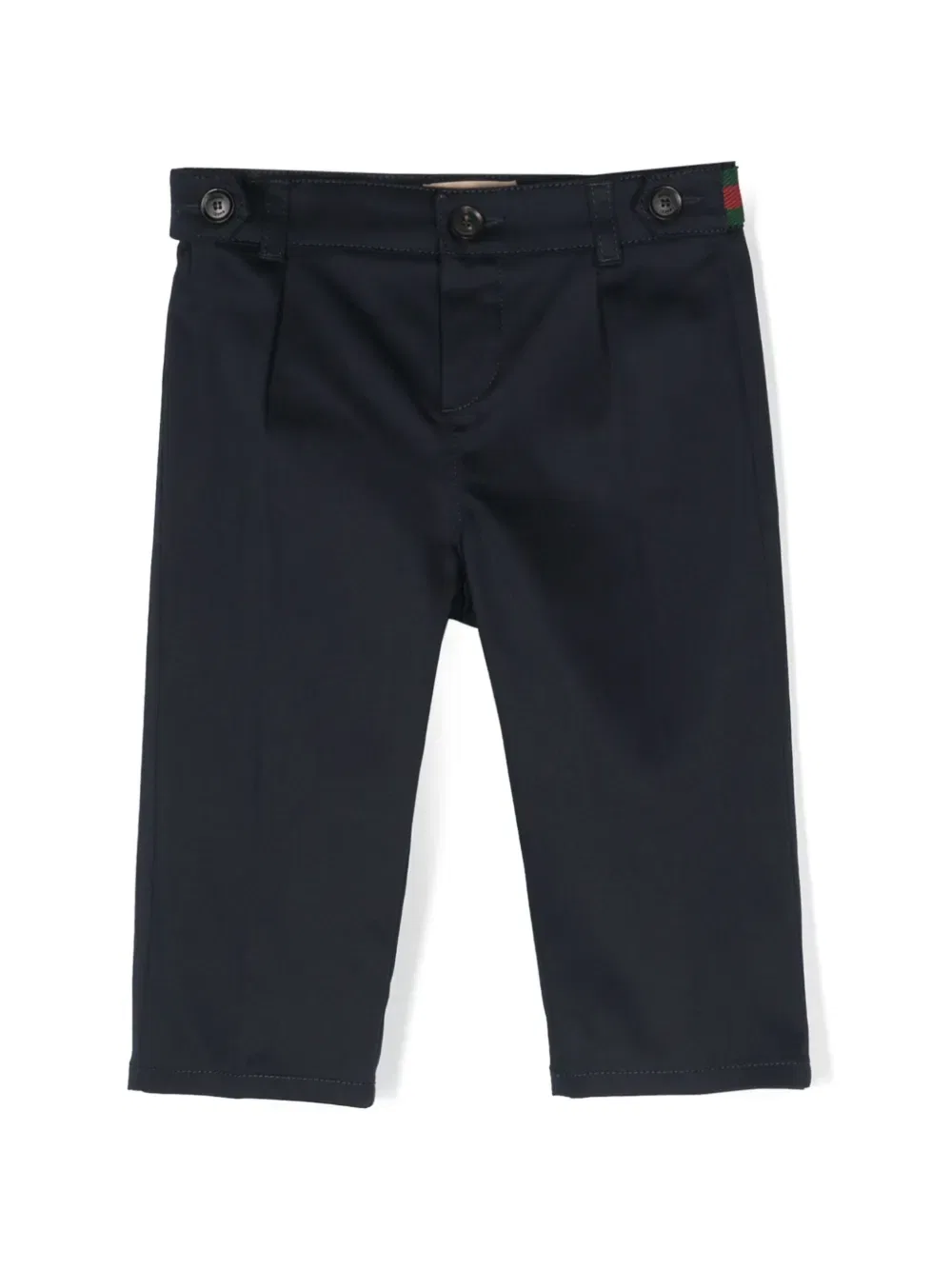Брюки из хлопковой смеси с полосками Web-stripe Gucci Kids, синий