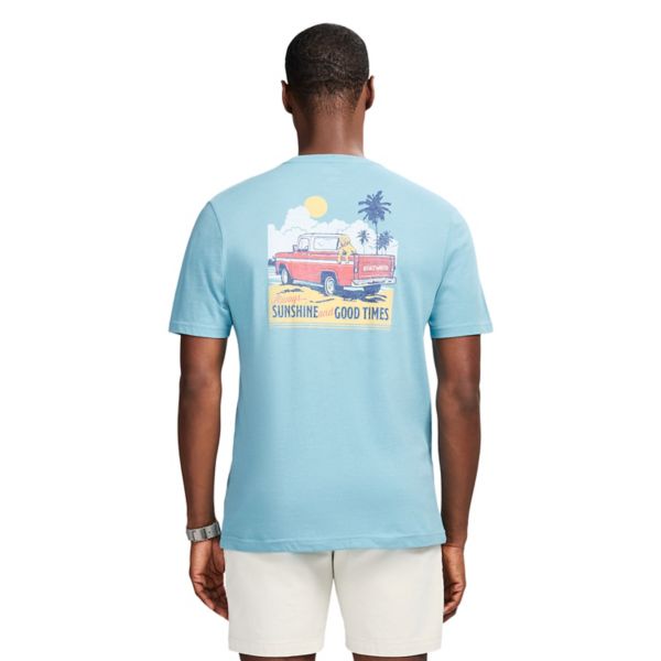 

Мужская футболка с принтом Saltwater Soft Wash Izod, цвет sunshine good times