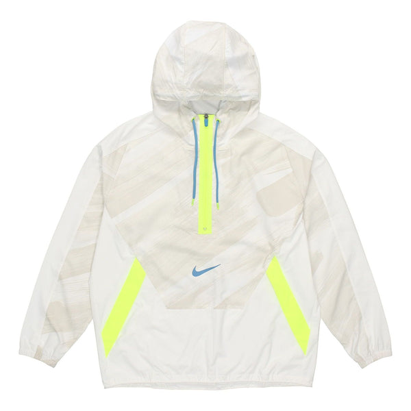 

Куртка Men's Nike Dri-fit Sport Clash Hooded Half Zipper Athleisure Casual Sports Pullover Jacket Autumn Creamy White, цвет creamy