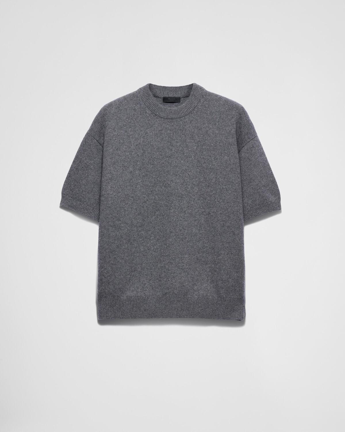 

Кашемировый свитер с короткими рукавами Re-Cashmere Prada, коричневый