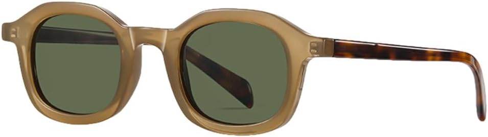 

Солнцезащитные очки MUTYNE в стиле ретро для мужчин, квадратные солнцезащитные очки для женщин, защита от УФ-излучения UV400, ацетат, многоугольный леопардовый принт, Brown With Green