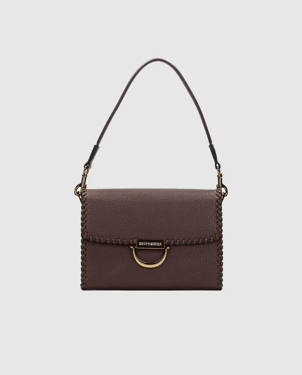

Женская сумка-хобо на плечо от с магнитной застежкой Hispanitas, коричневый