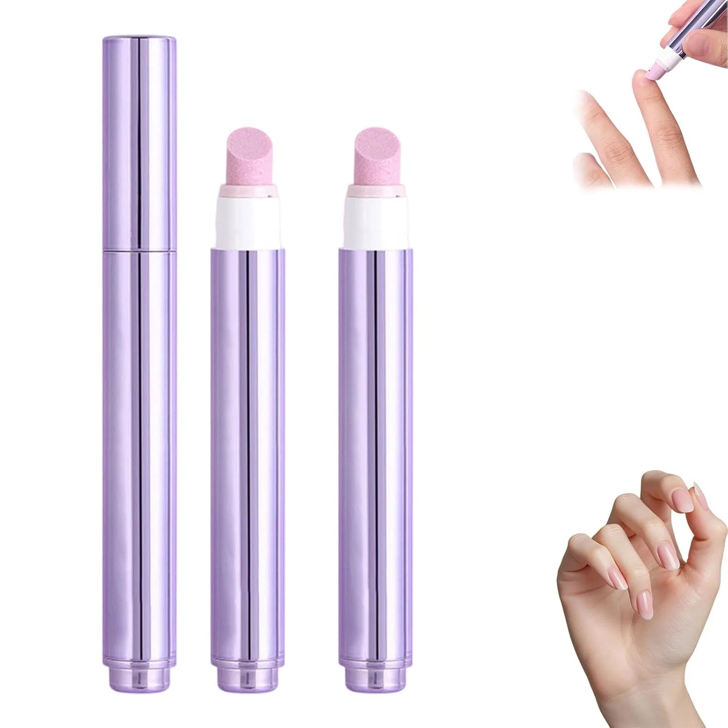 Ручка-карандаш для кутикулы SassyTip 3-в-1 с керамическим наконечником, 2 шт. Vokkrv