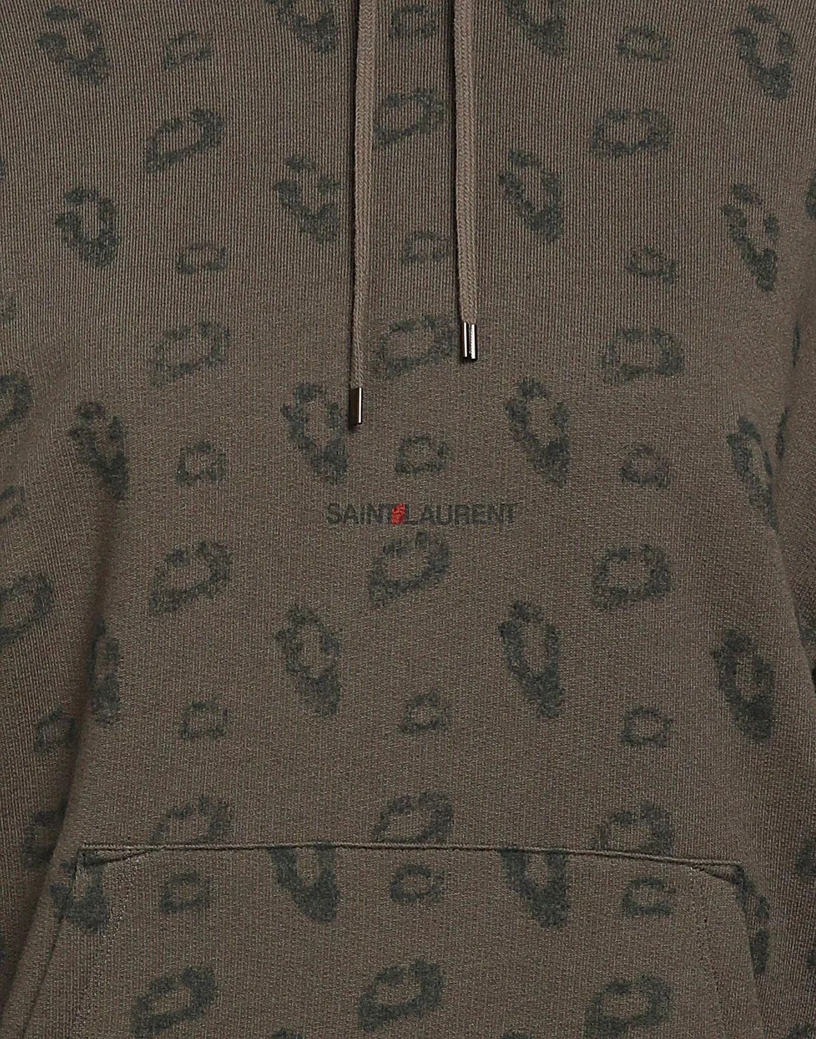Свитшот с принтом SAINT LAURENT зеленый — фото 4