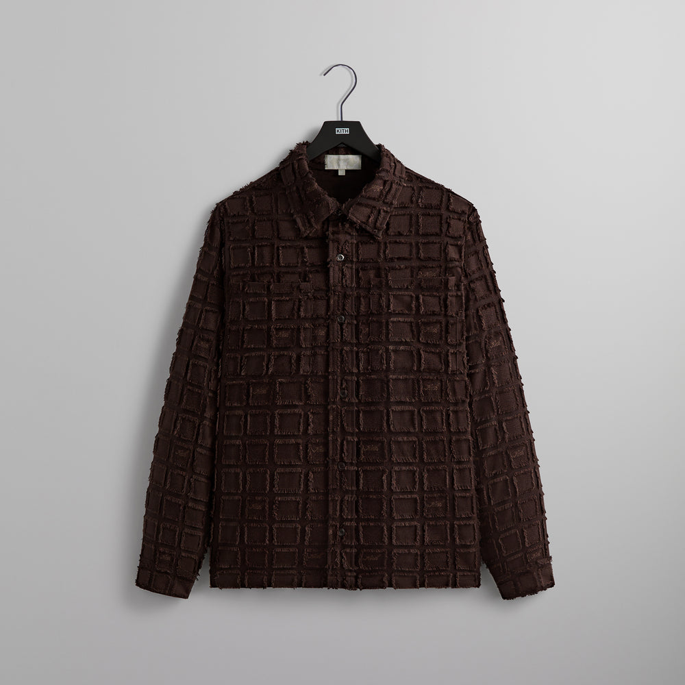 

Рубашка Kith Fils Coupe Check Boxy Collared Overshirt, цвет Kindling