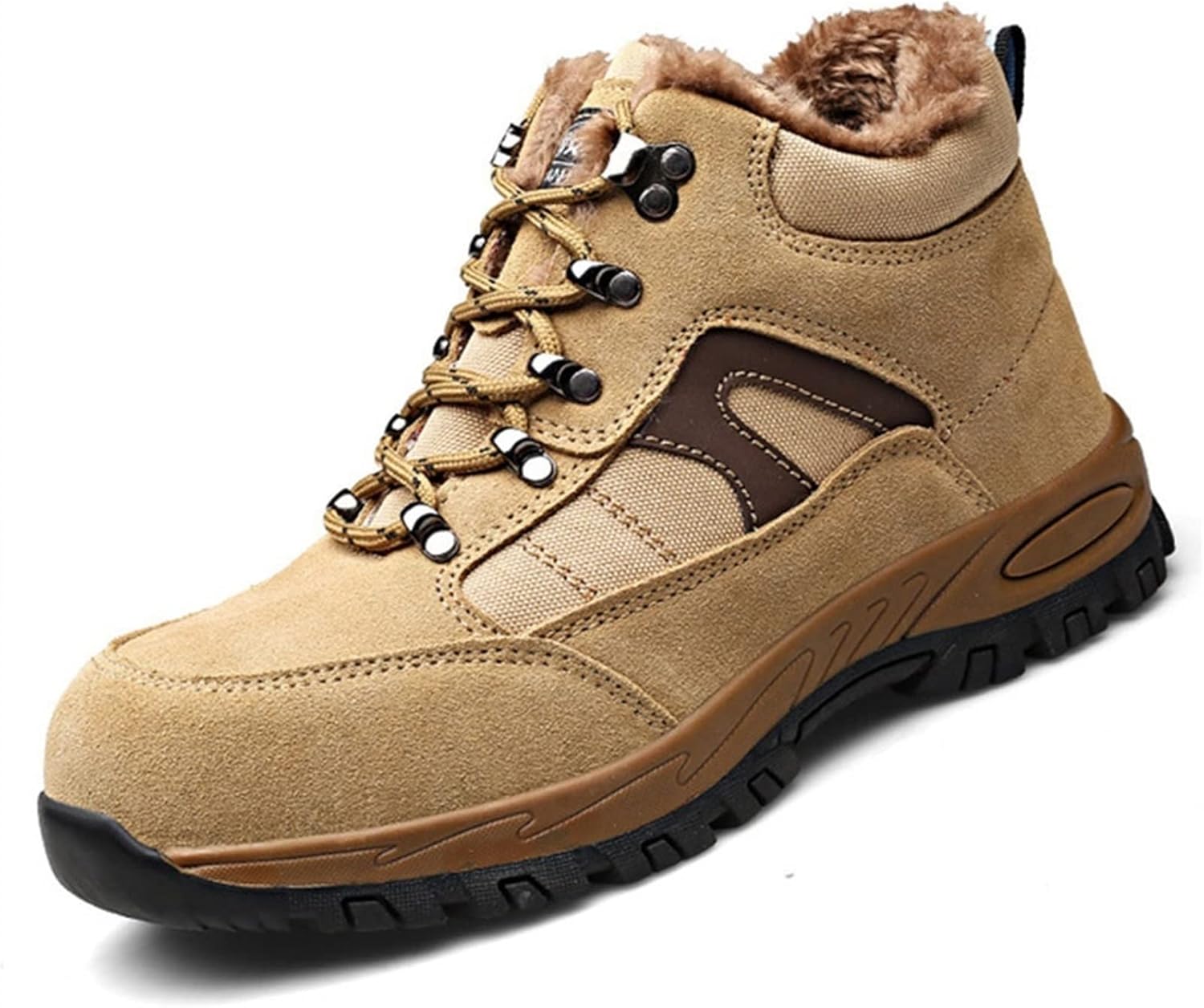 

Зимние ботинки HISXUS Безопасная обувь Мужская обувь с защитой от проколов Мужские ботинки со стальной ноской Несокрушимые ботинки (Цвет: коричневый US)