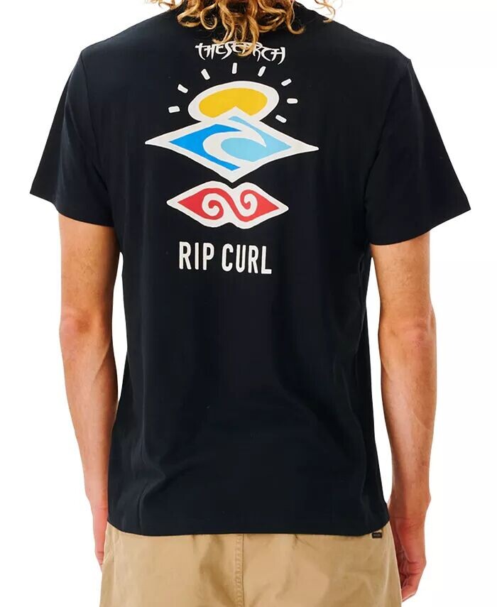 

Мужская футболка Search Icon с коротким рукавом Rip Curl, черный