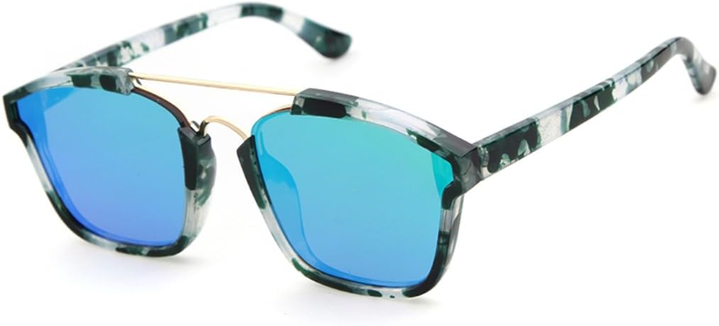 

Солнцезащитные очки с защитой UV400 | Зеркальные линзы, плоская верхняя часть, цветные линзы | Для женщин и мужчин, для занятий спортом на открытом воздухе и вождения DSVIGF, 04