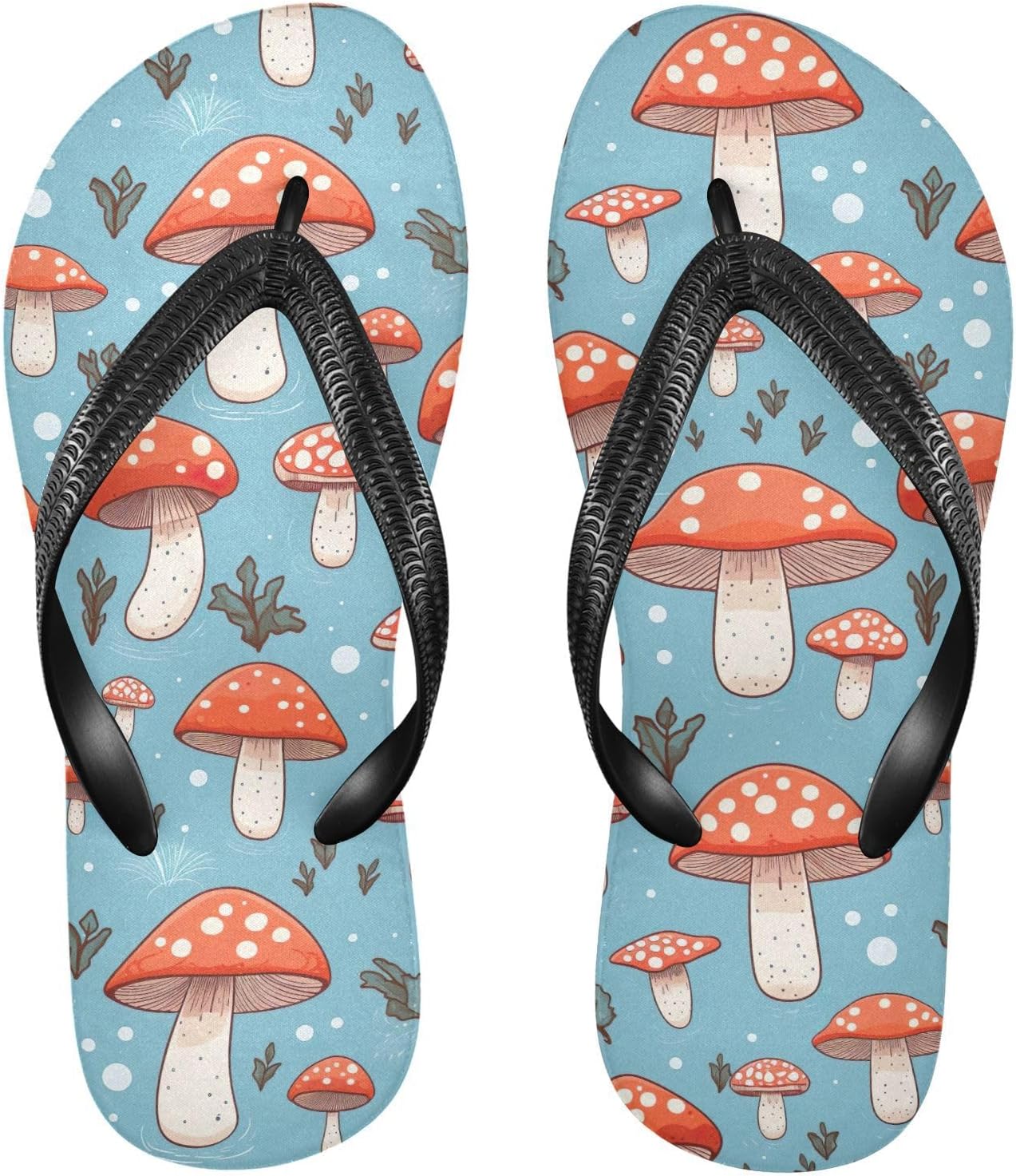 

Женские и мужские шлепанцы SPRIPORT с листьями гриба, удобные повседневные вьетнамки с мягкой стелькой и нескользящей резиновой подошвой, для ванной, души, лета, пляжа и прогулок, Multicoloured