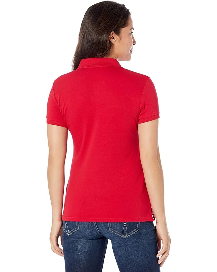 

Поло U.S. POLO ASSN. Solid Small Pony Interlock Polo Shirt, цвет Engine Red