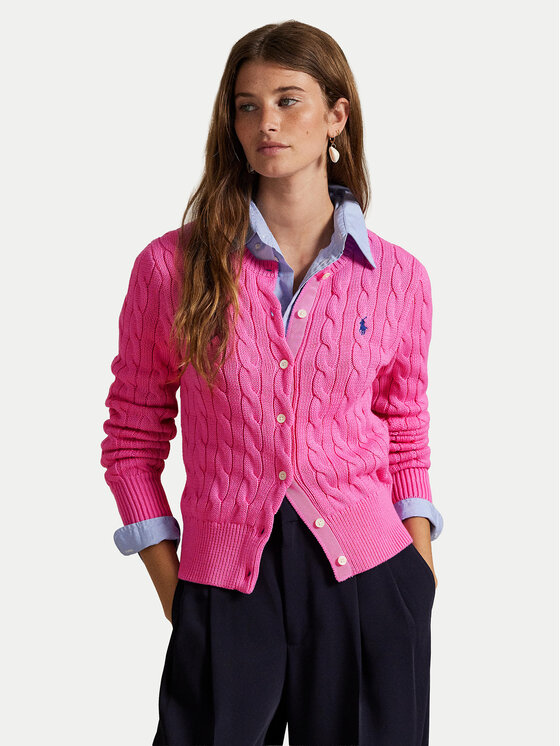 

Кардиган slim fit 211971868012 Polo Ralph Lauren, розовый
