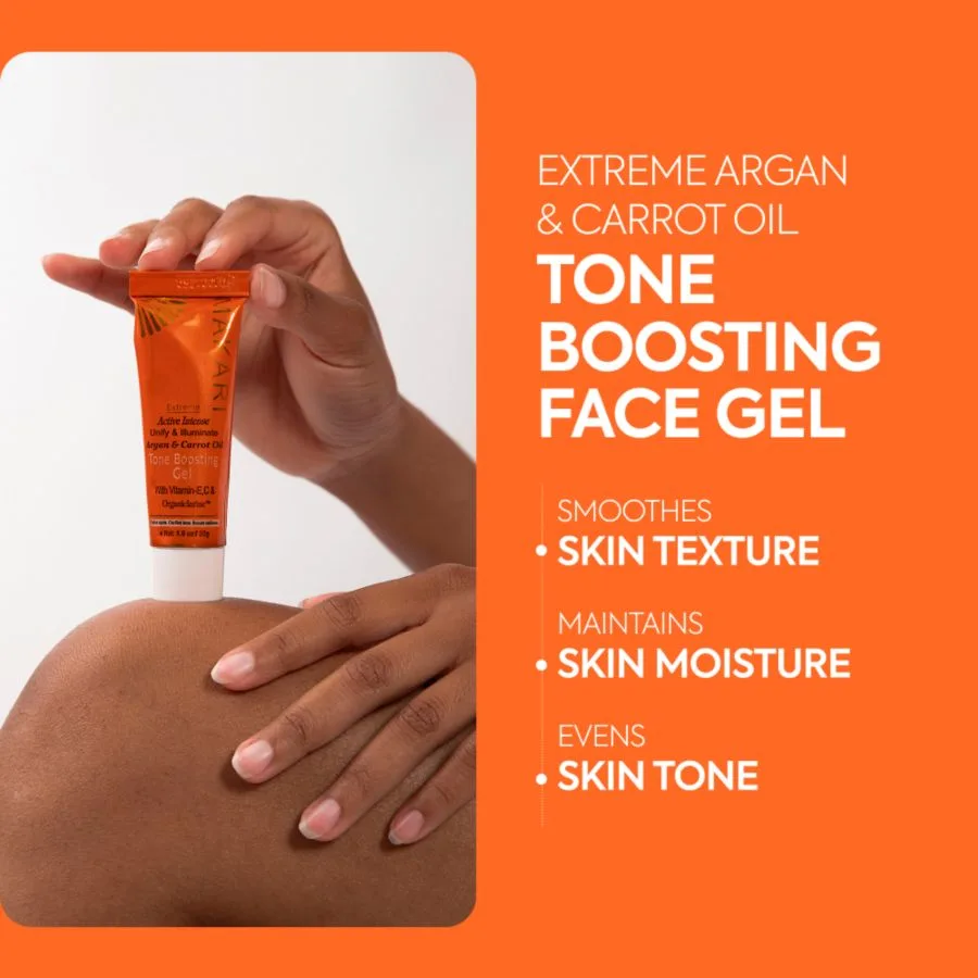 Гель для тонизирования кожи с аргановым и морковным маслом Extreme Argan & Carrot Oil Tone Boosting Gel - 1 унция (28 г) Makari, мультиколор color bottle — фото 2