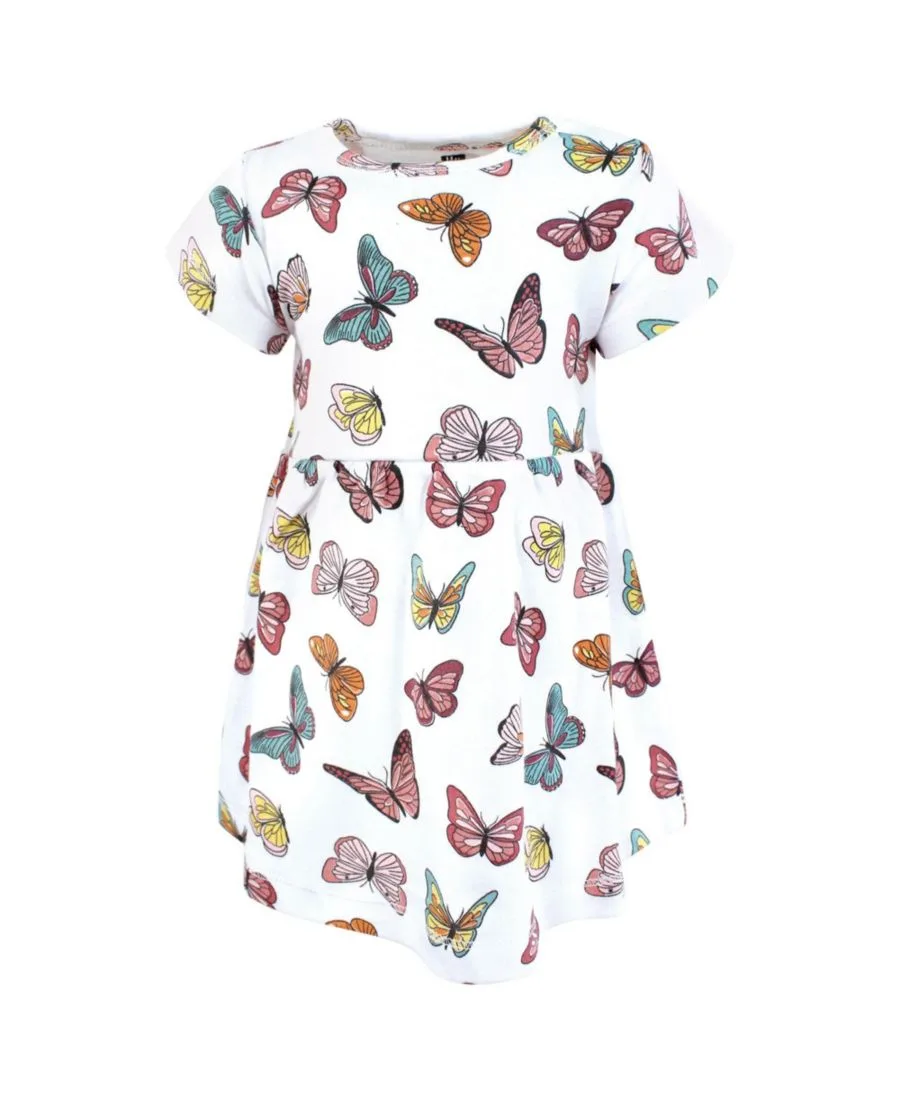 Легкий хлопковый комплект: платье и кардиган Hudson Baby, Mauve Butterflies — фото 4