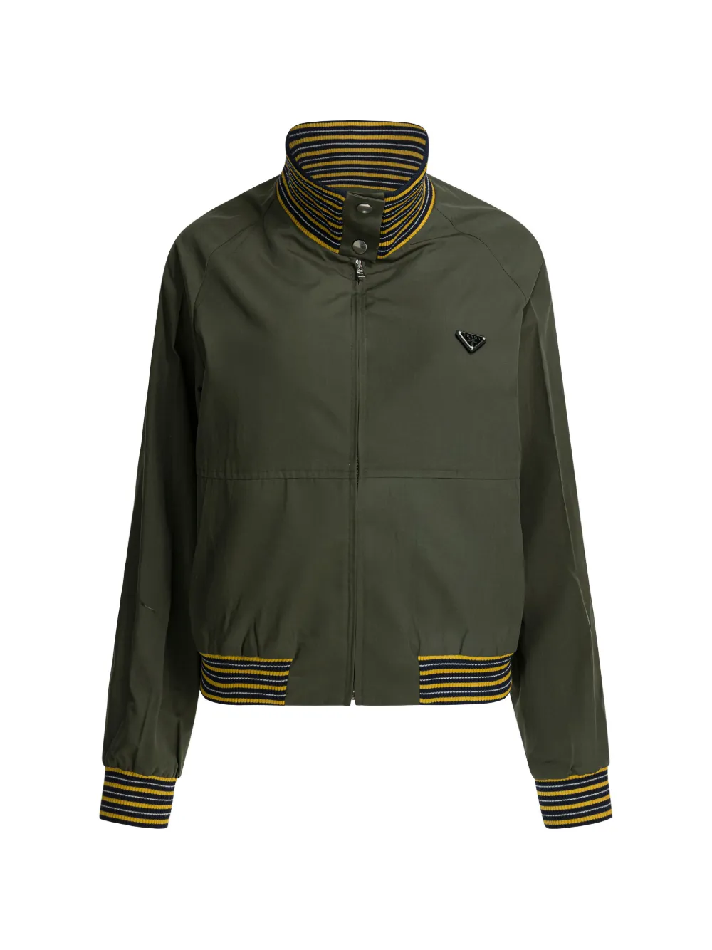 

Пальто с полосатым воротником Prada, зеленый