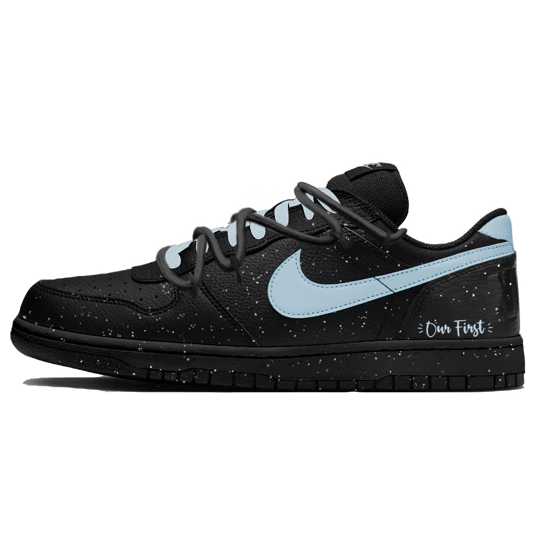 

Nike Повседневные кроссовки Big Blue Moon Abrasion Resistant Breathable Low top Skateboard Shoes мужские black blue