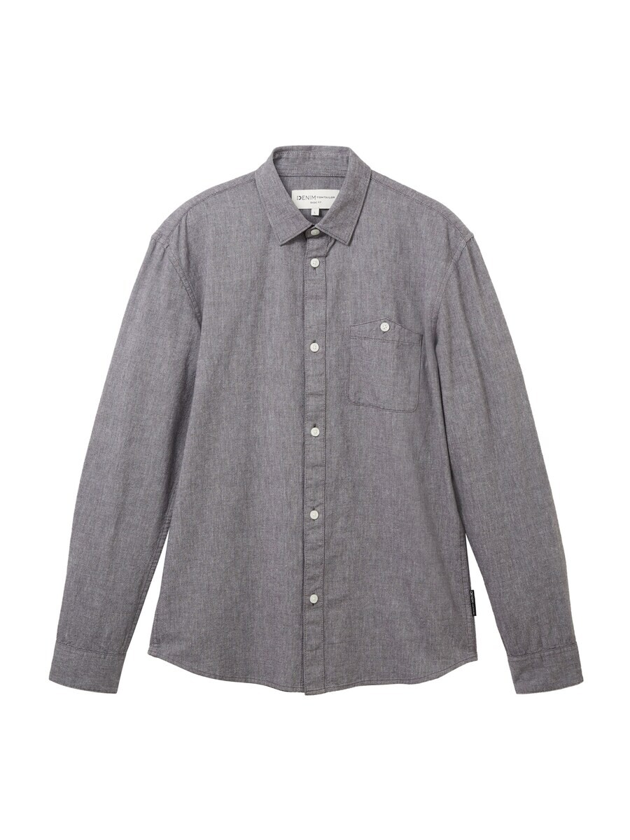 

Повседневная рубашка TOM TAILOR DENIM Regular fit Button Up Shirt, темно-серый