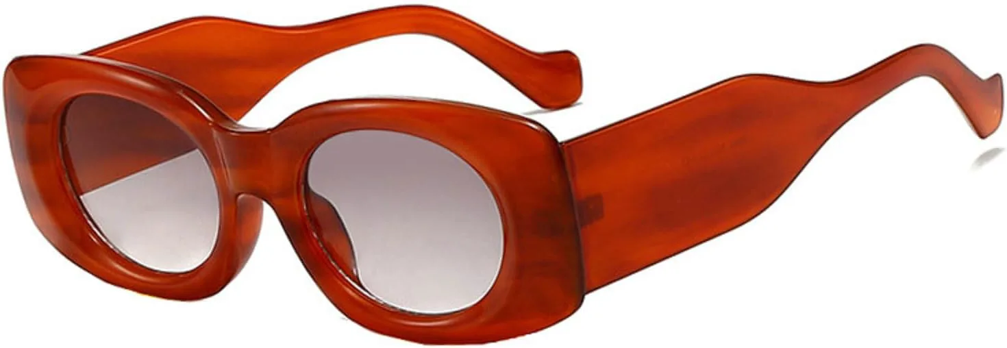 

Квадратные солнцезащитные очки для женщин и мужчин, модные, с защитой от УФ-излучения, толстые прямоугольные солнцезащитные очки, винтажные, стильные mincl, C2